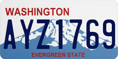 WA license plate AYZ1769