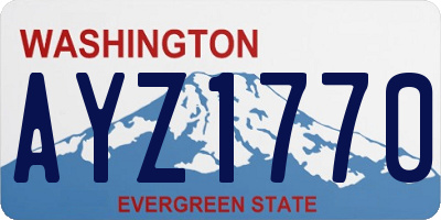 WA license plate AYZ1770