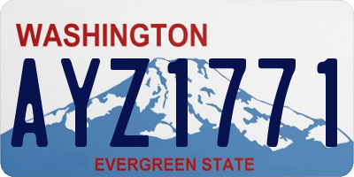 WA license plate AYZ1771