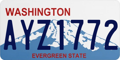 WA license plate AYZ1772