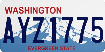 WA license plate AYZ1775