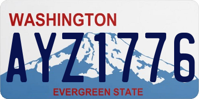 WA license plate AYZ1776