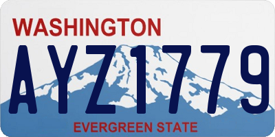 WA license plate AYZ1779