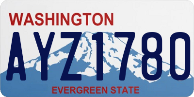 WA license plate AYZ1780