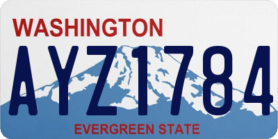 WA license plate AYZ1784