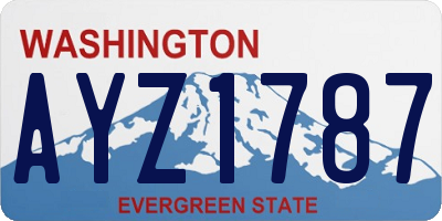 WA license plate AYZ1787