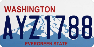 WA license plate AYZ1788