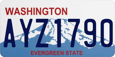 WA license plate AYZ1790