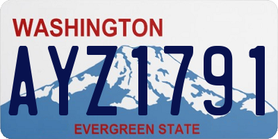 WA license plate AYZ1791