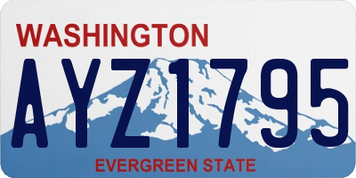 WA license plate AYZ1795