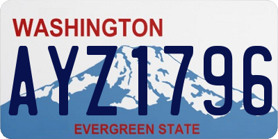 WA license plate AYZ1796