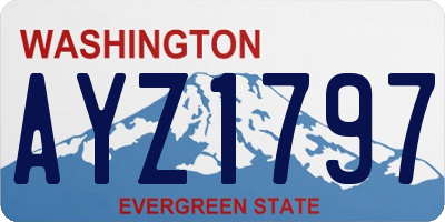 WA license plate AYZ1797