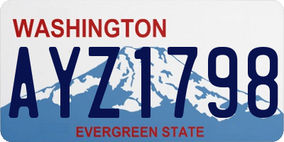 WA license plate AYZ1798