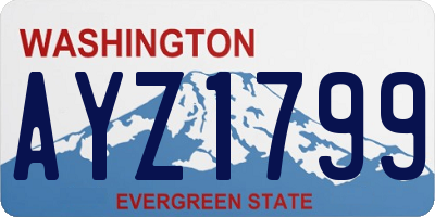 WA license plate AYZ1799