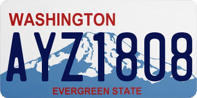 WA license plate AYZ1808