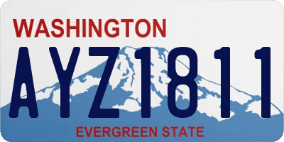 WA license plate AYZ1811