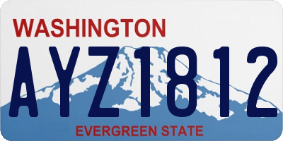 WA license plate AYZ1812