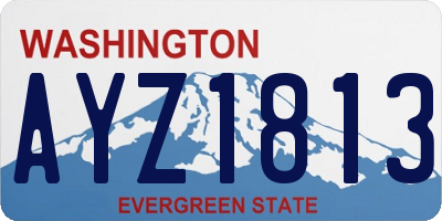 WA license plate AYZ1813