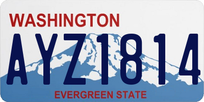 WA license plate AYZ1814