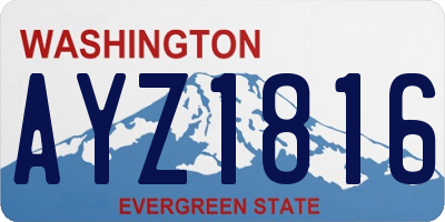 WA license plate AYZ1816