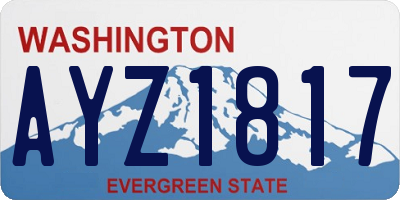 WA license plate AYZ1817