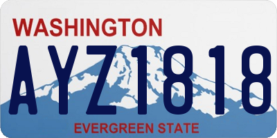 WA license plate AYZ1818