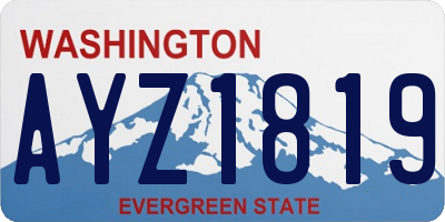 WA license plate AYZ1819