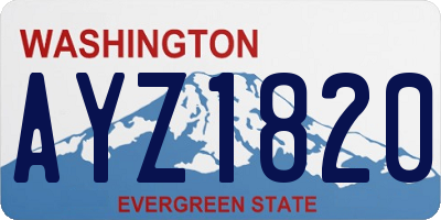 WA license plate AYZ1820