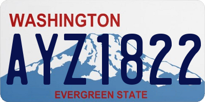 WA license plate AYZ1822