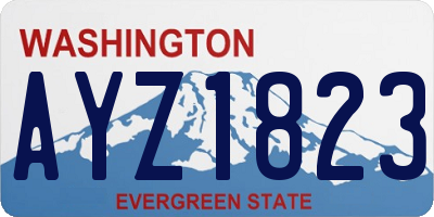 WA license plate AYZ1823