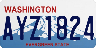 WA license plate AYZ1824