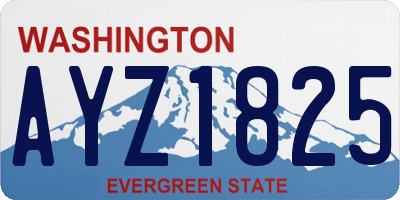 WA license plate AYZ1825