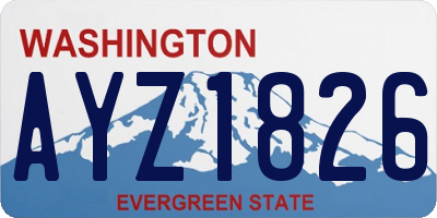 WA license plate AYZ1826