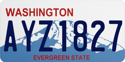 WA license plate AYZ1827