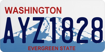 WA license plate AYZ1828