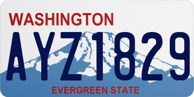 WA license plate AYZ1829