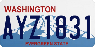 WA license plate AYZ1831