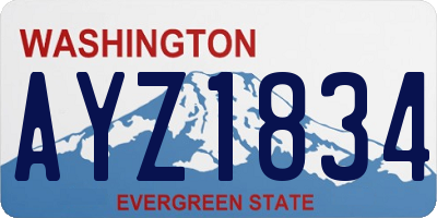 WA license plate AYZ1834