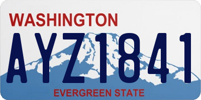 WA license plate AYZ1841