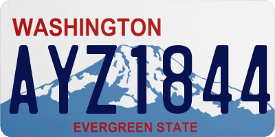 WA license plate AYZ1844