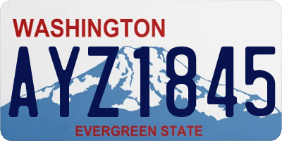 WA license plate AYZ1845