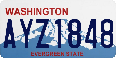 WA license plate AYZ1848