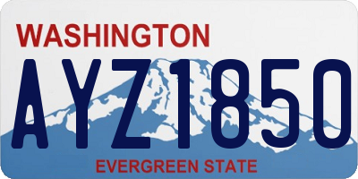 WA license plate AYZ1850