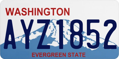 WA license plate AYZ1852