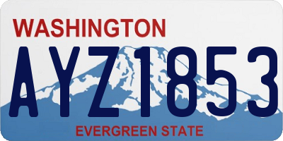 WA license plate AYZ1853