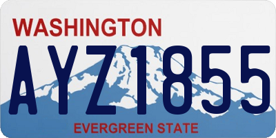 WA license plate AYZ1855