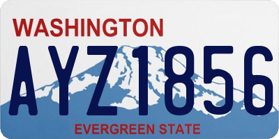 WA license plate AYZ1856