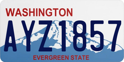 WA license plate AYZ1857