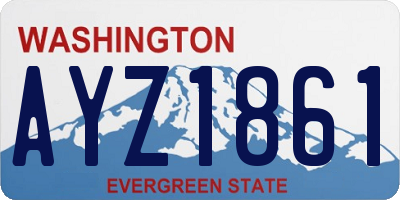 WA license plate AYZ1861