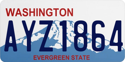 WA license plate AYZ1864